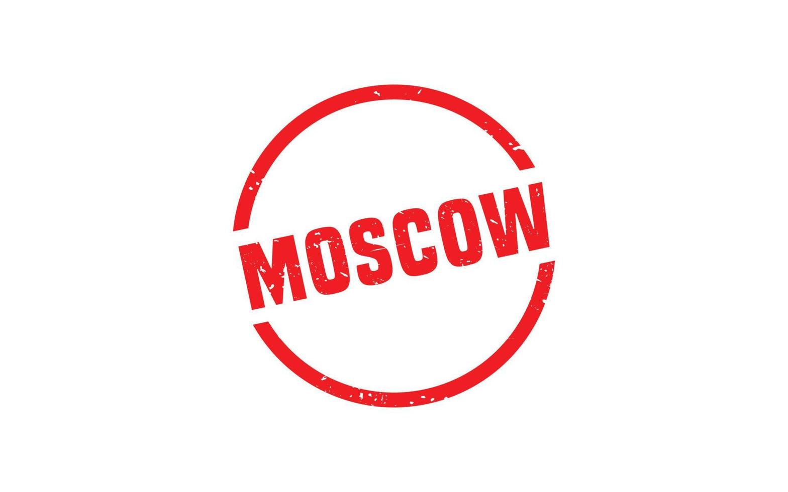 MOSCOW RUSSIA rubber stamp texture with grunge style on white background vector