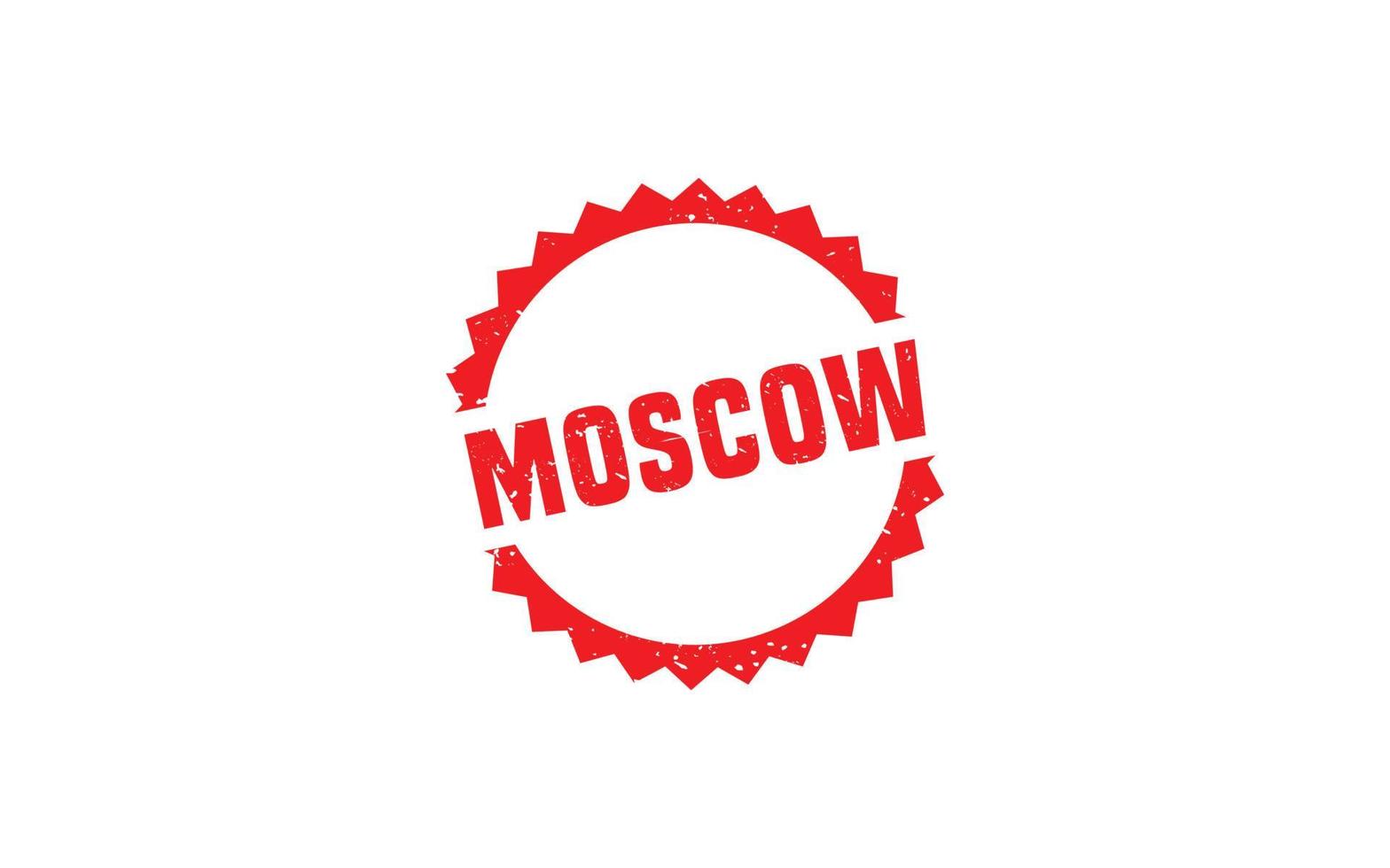 MOSCOW RUSSIA rubber stamp texture with grunge style on white background vector