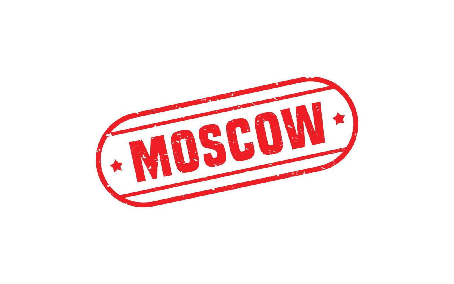 MOSCOW RUSSIA rubber stamp texture with grunge style on white background vector