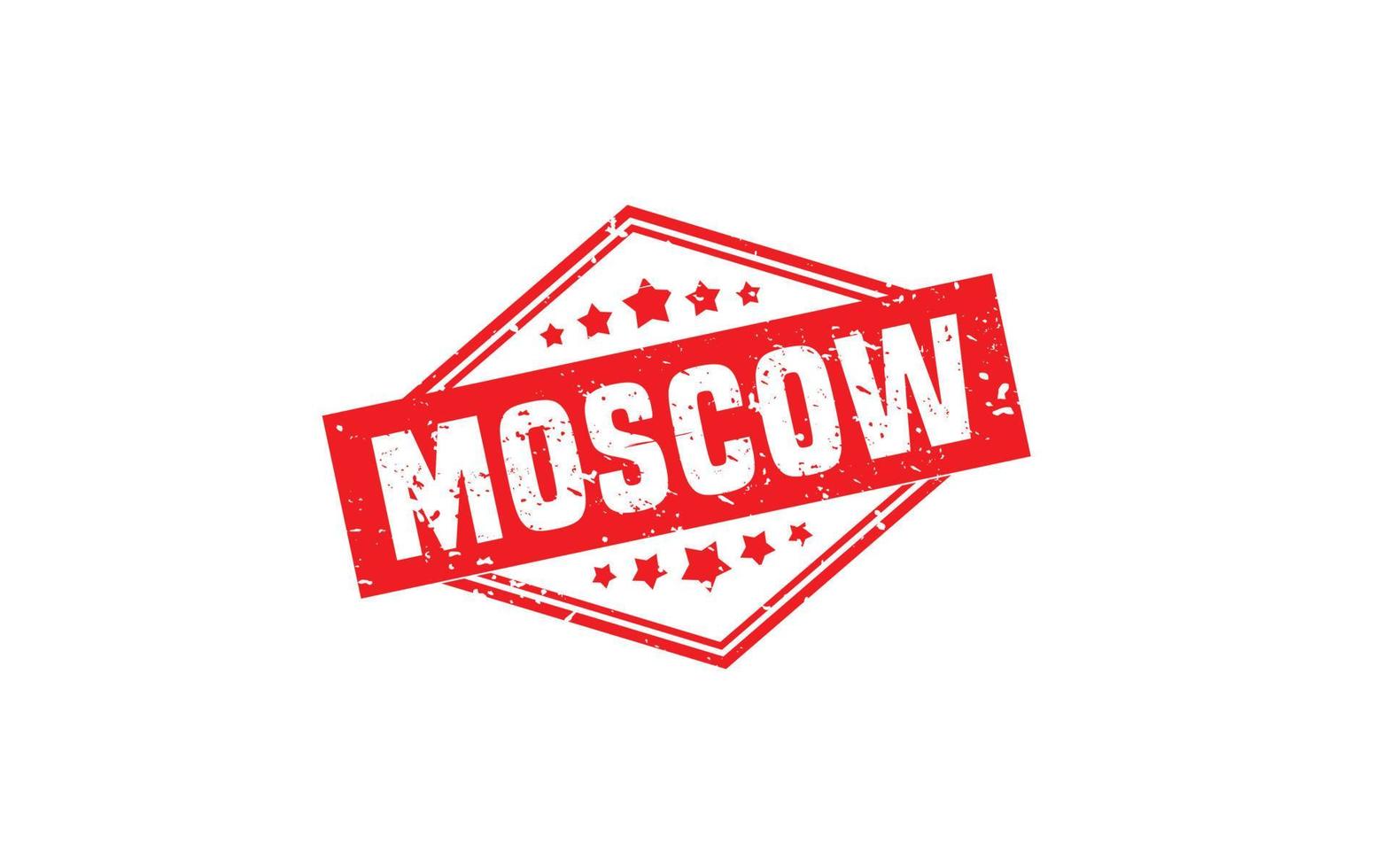 MOSCOW RUSSIA rubber stamp texture with grunge style on white background vector