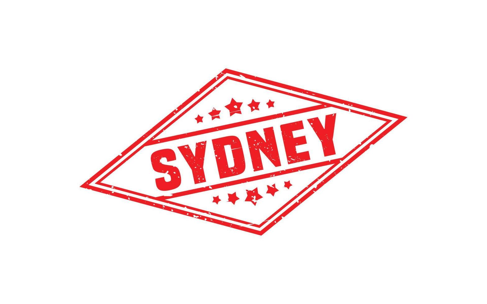 SYDNEY AUSTRALIA rubber stamp with grunge style on white background vector