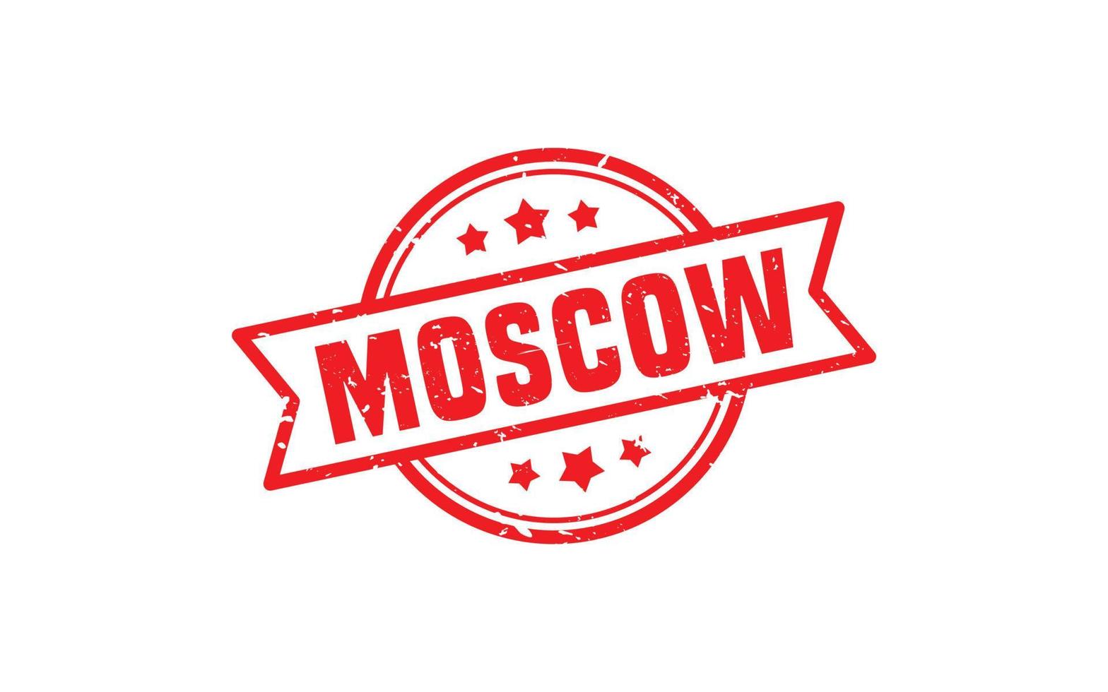 MOSCOW RUSSIA rubber stamp texture with grunge style on white background vector