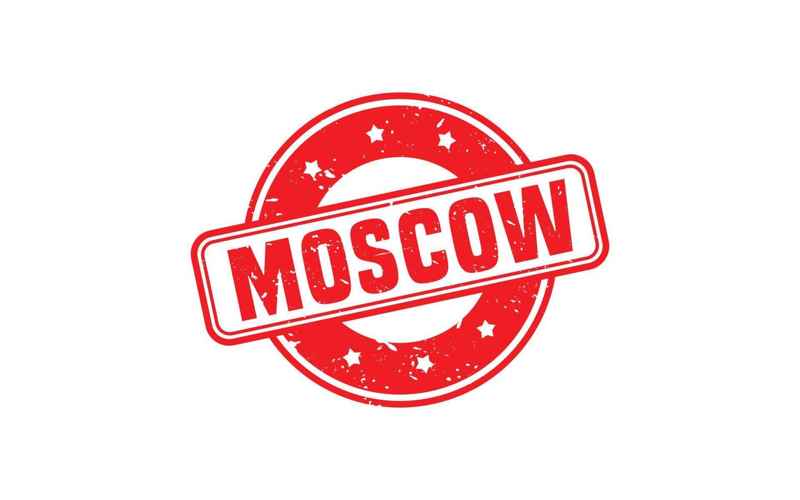 MOSCOW RUSSIA rubber stamp texture with grunge style on white background vector