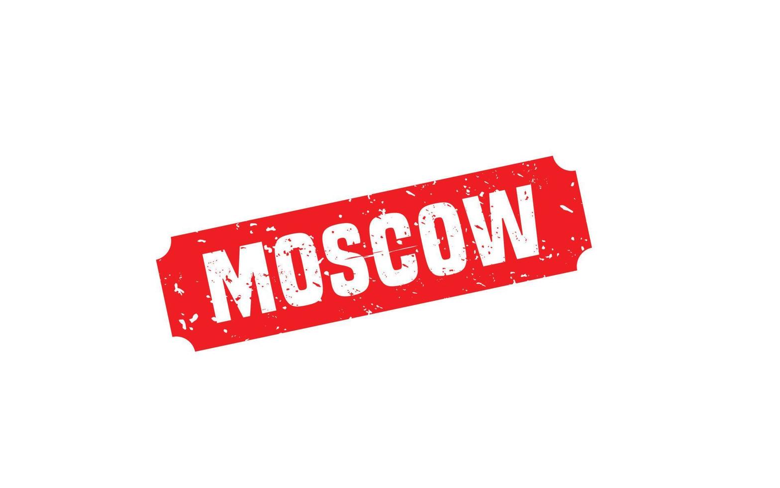 MOSCOW RUSSIA rubber stamp texture with grunge style on white background vector