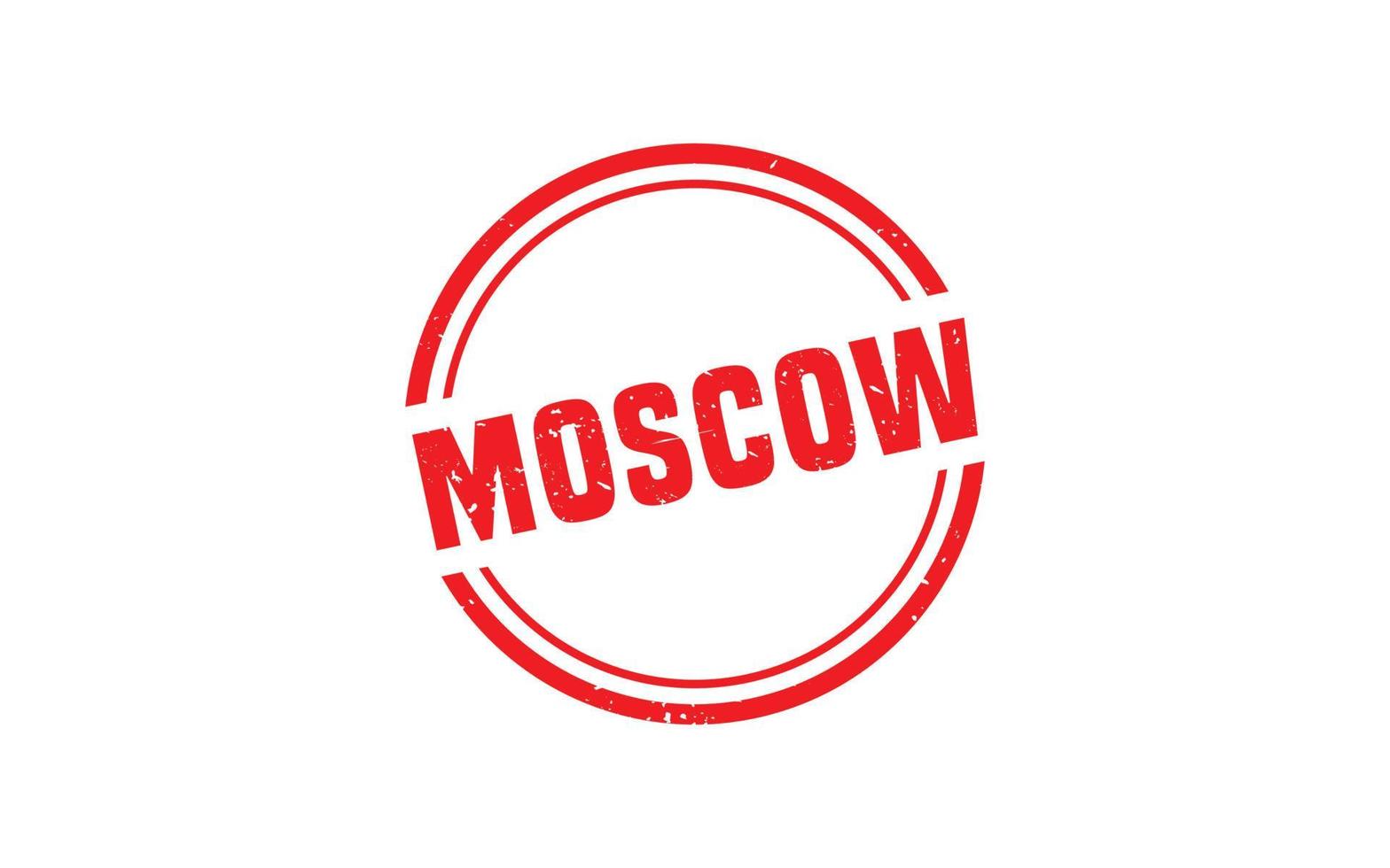 MOSCOW RUSSIA rubber stamp texture with grunge style on white background vector