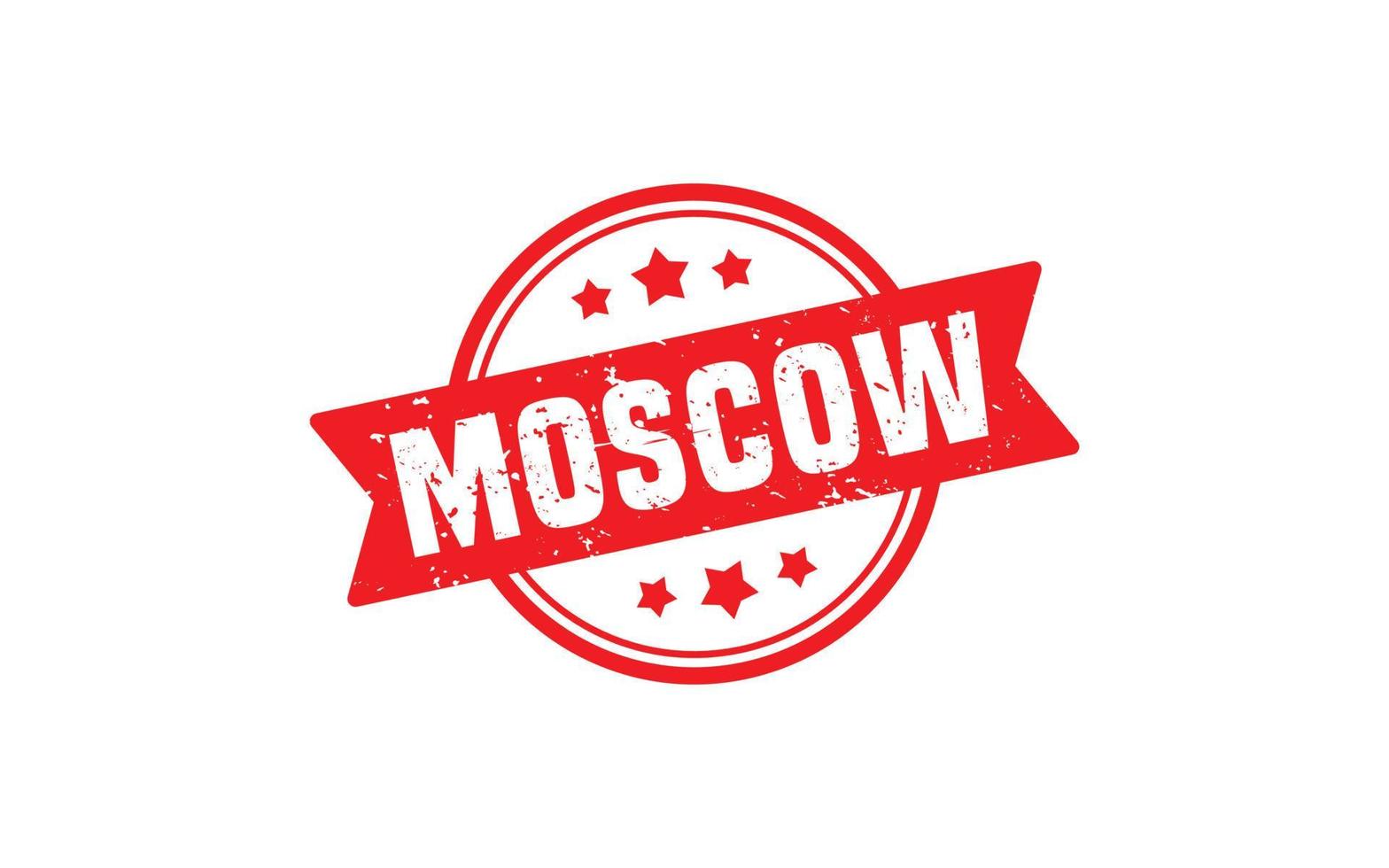 MOSCOW RUSSIA rubber stamp texture with grunge style on white background vector