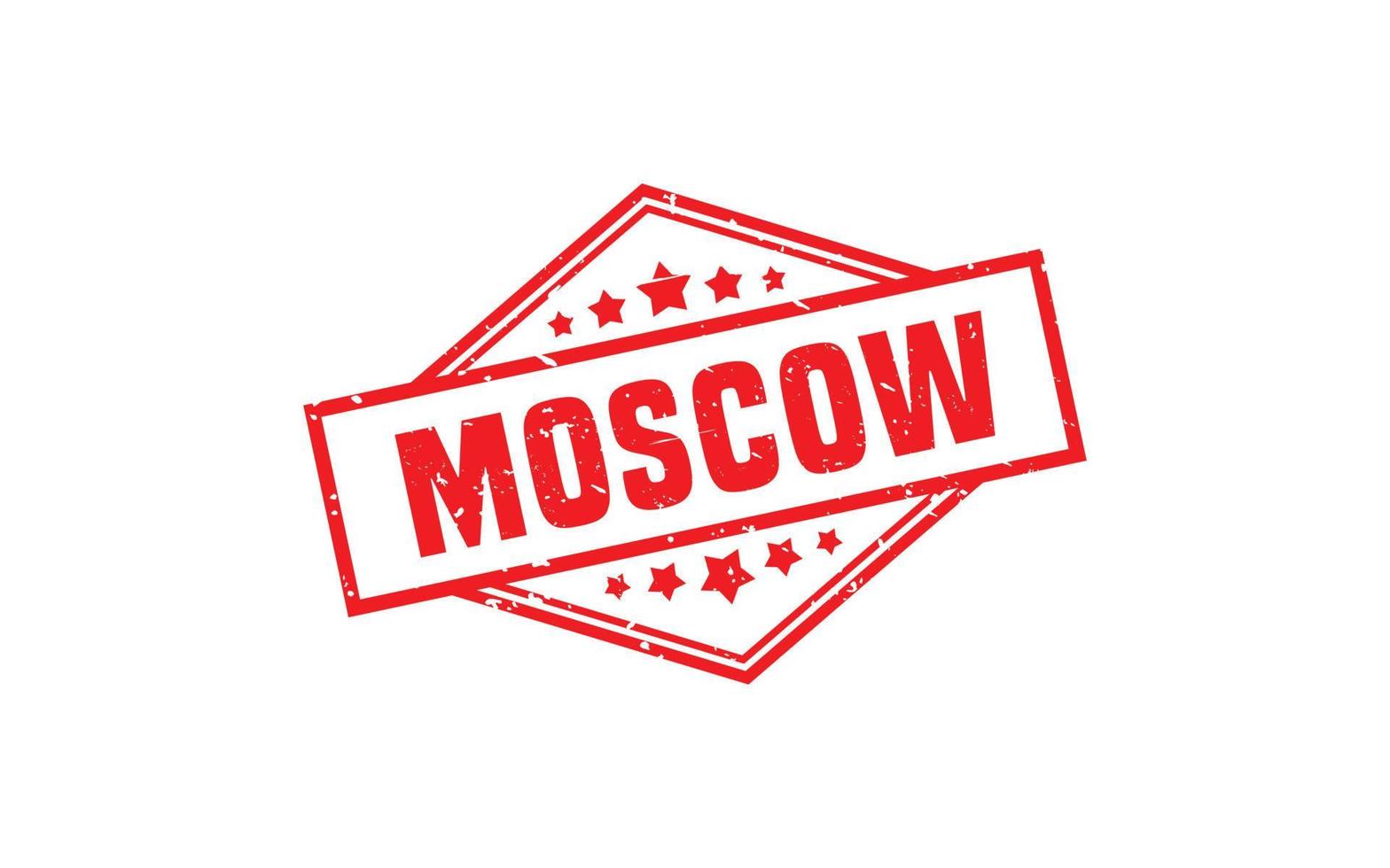 MOSCOW RUSSIA rubber stamp texture with grunge style on white background vector