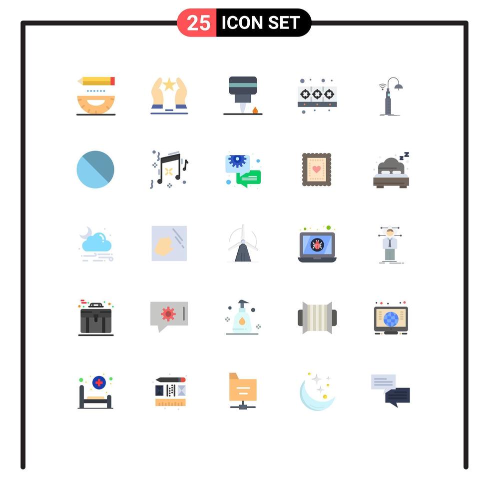 25 iconos creativos signos y símbolos modernos de luces motivación alimentaria aceite de cocina elementos de diseño vectorial editables vector