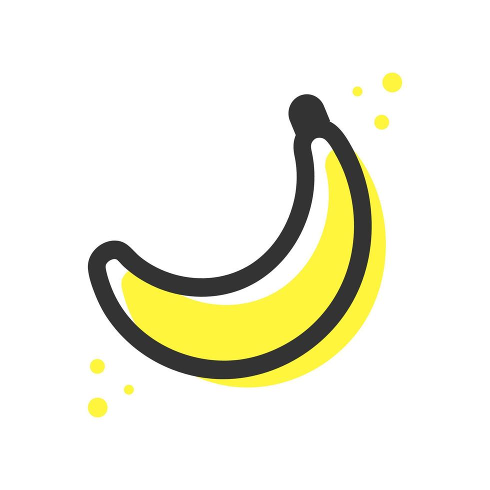 Banana app line icon isolated on white background vector