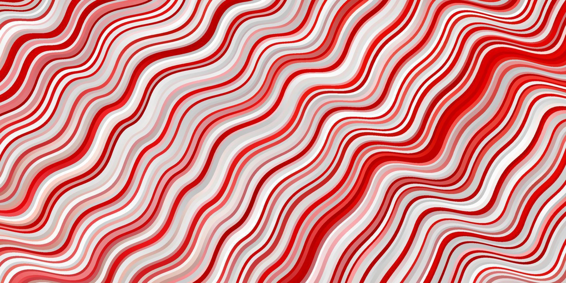 patrón de vector rojo claro con curvas.