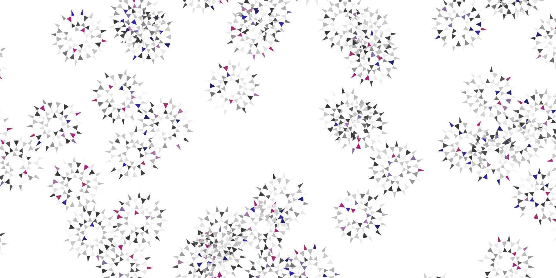 Light gray vector doodle texture with flowers.