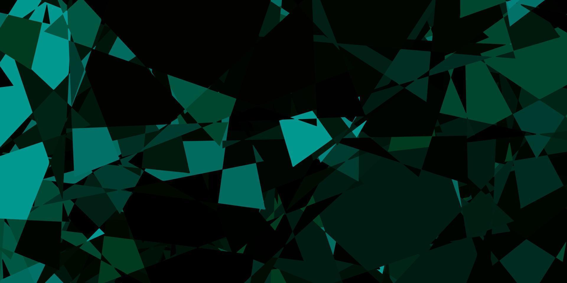 Dark Green vector pattern with polygonal shapes.