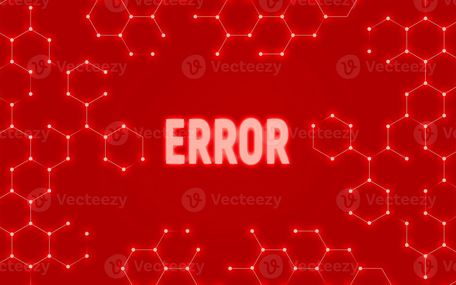 Error sign. Serious problems with the protection of cyberspace. photo