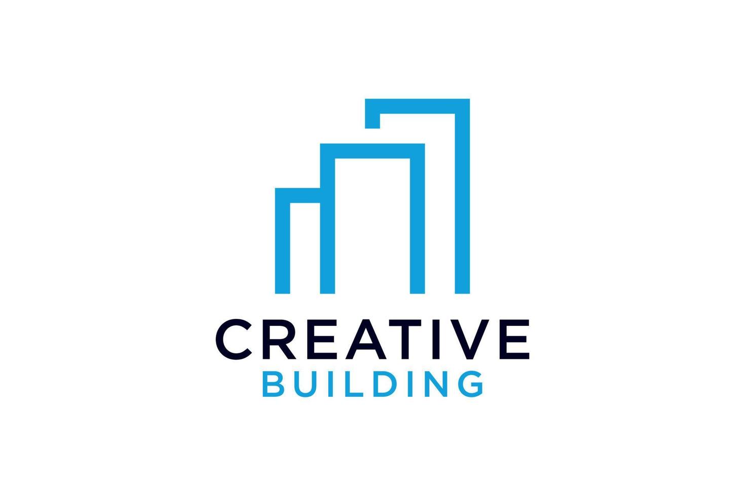 Letter N With Building For Construction Company Logo vector design template