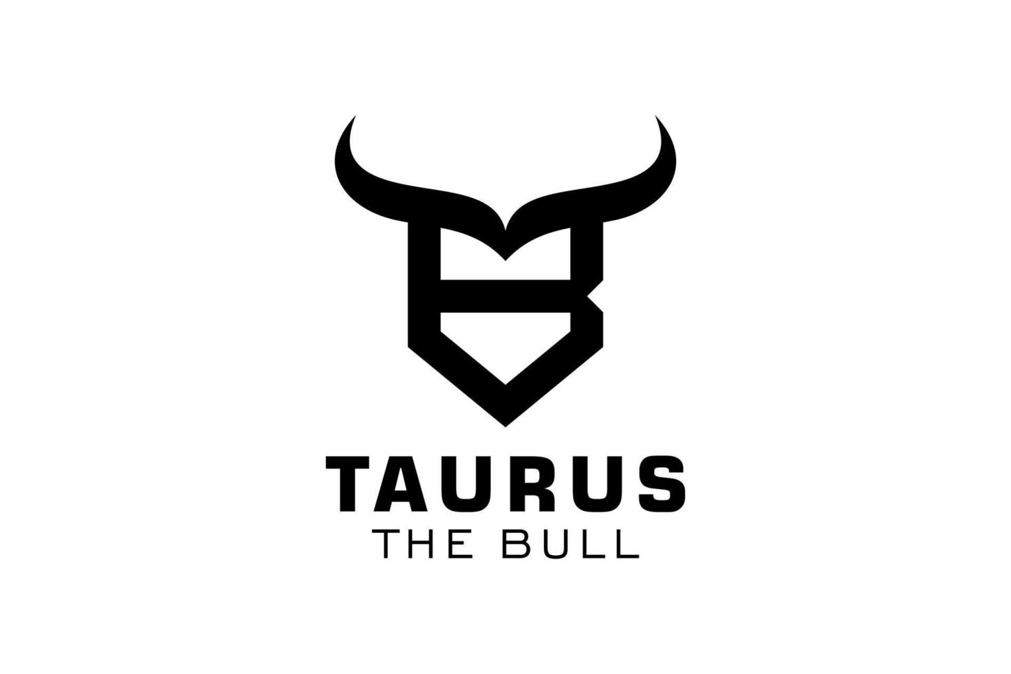 Letter B logo, Bull logo,head bull logo, monogram Logo Design Template Element vector