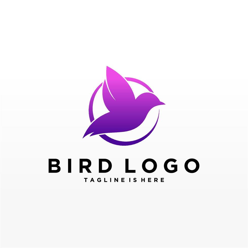 Abstract Bird Logo design vector template. Creative Dove Logotype business technology concept symbol icon.