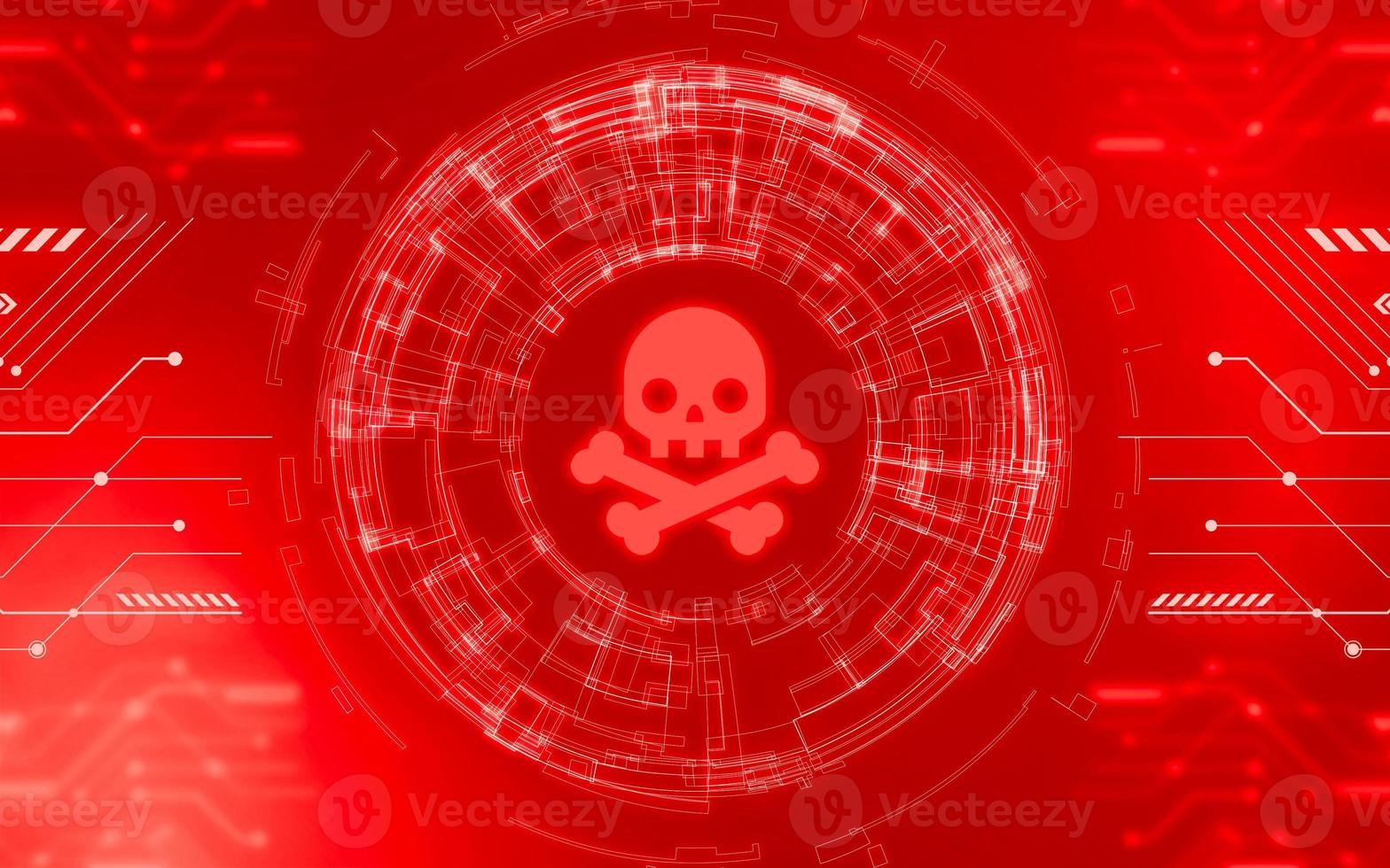 Skull icon in web space. Possibility of data loss. photo