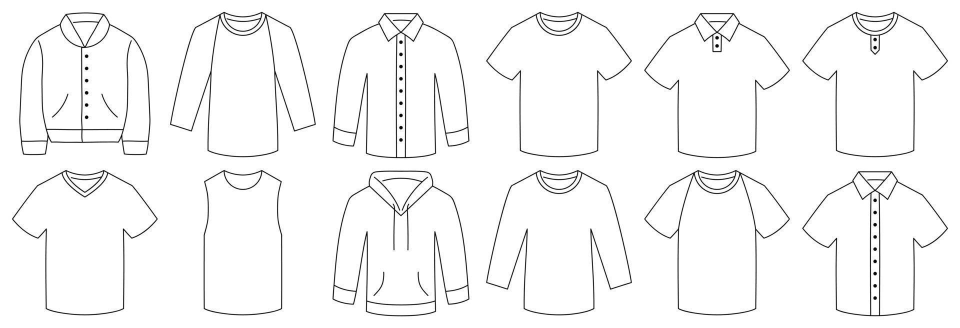 Clothes element design. Clothes icon set. vector