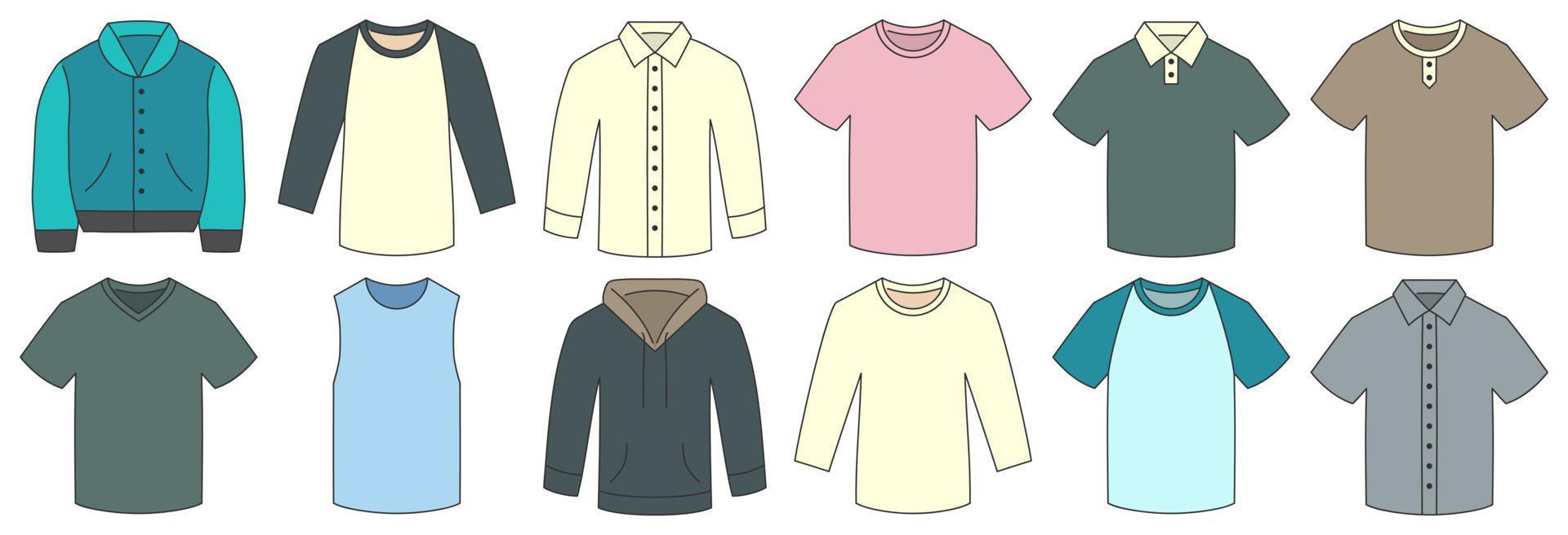 Clothes element design. Clothes icon set. vector