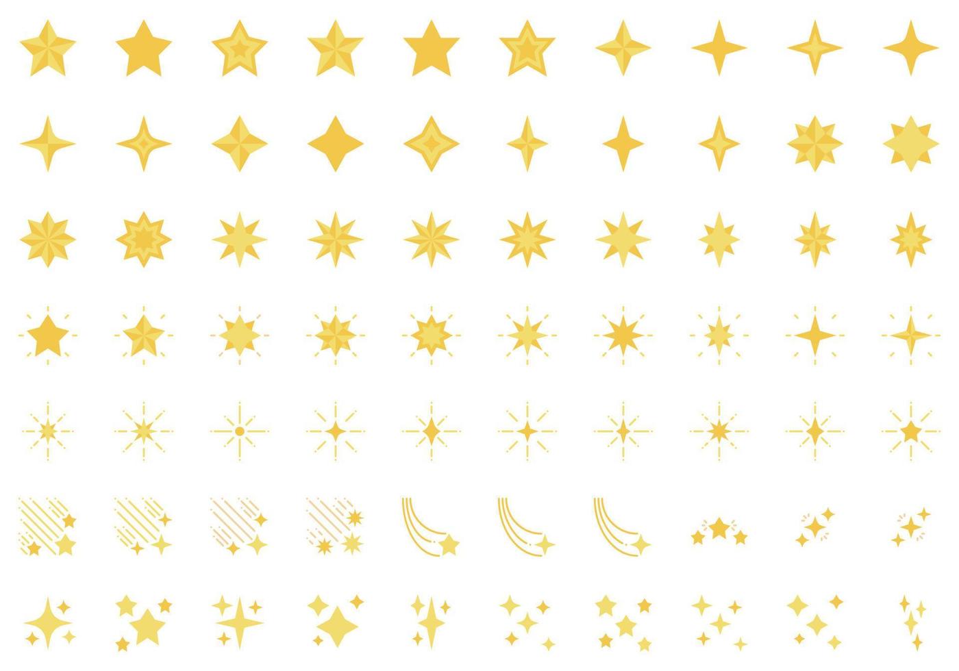 Star flat icon set. Star icon. vector