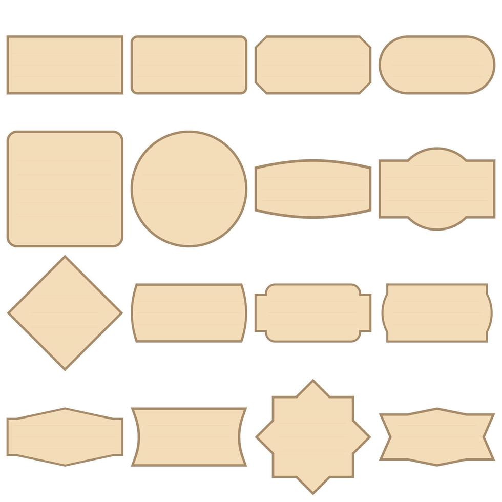 etiquetas geométricas, etiqueta de cuaderno, marco para mensaje, etiquetas de línea. vector