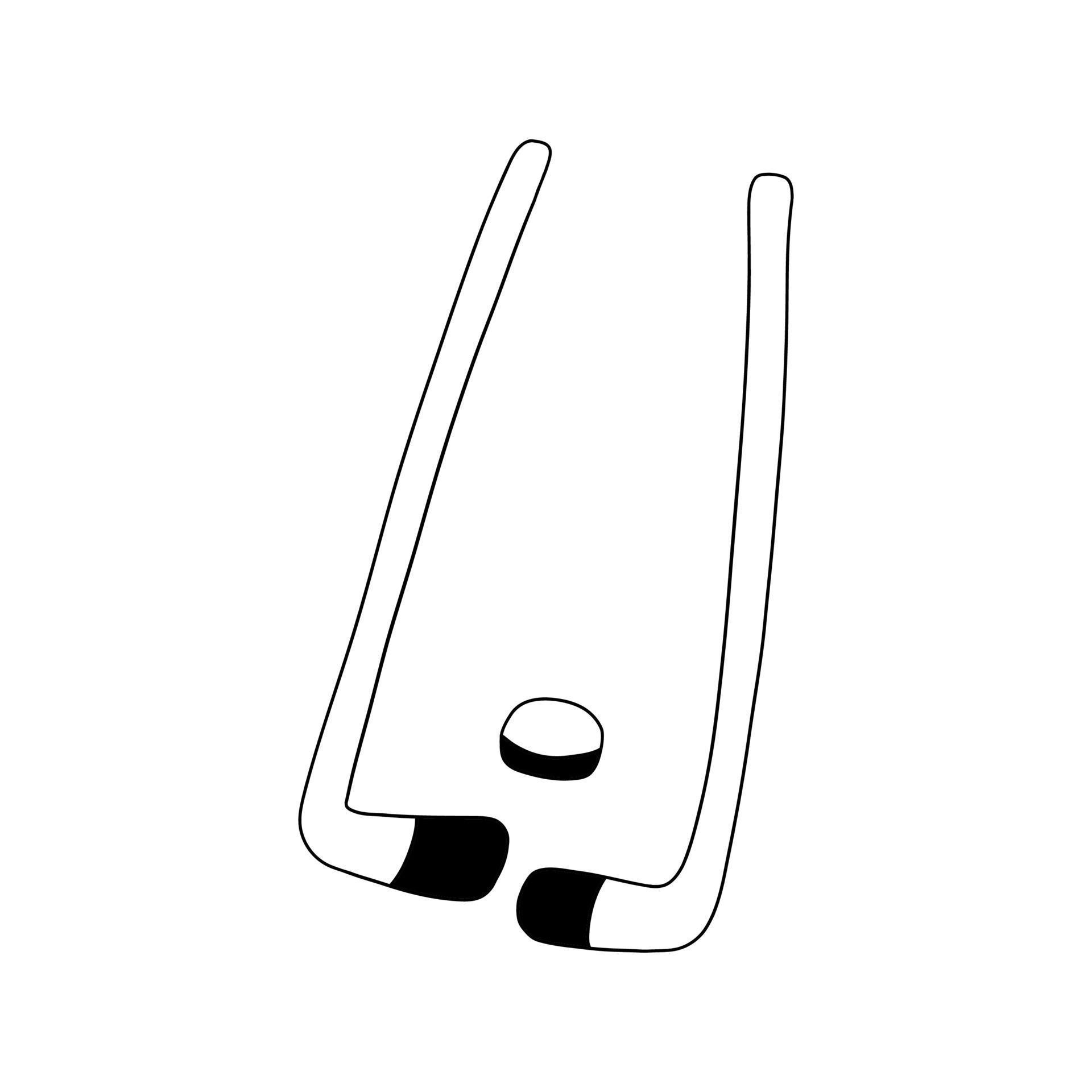 Hockey sticks and puck. Black and white vector 15021109 Vector Art at