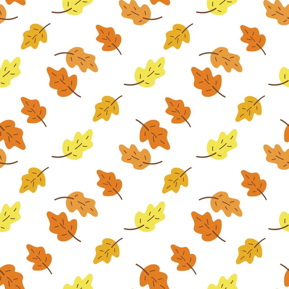 de patrones sin fisuras con hojas de roble de otoño. vector