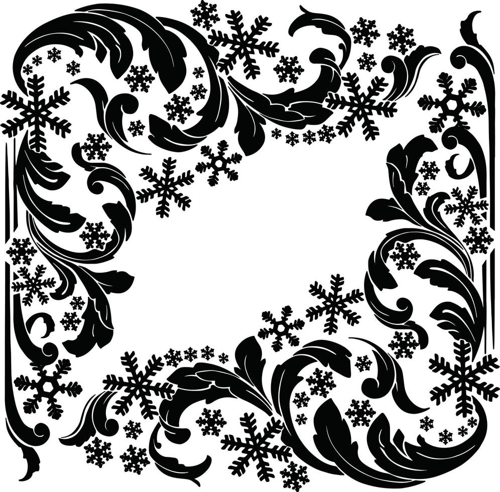 Winter banner with blue snowflakes, frost vector