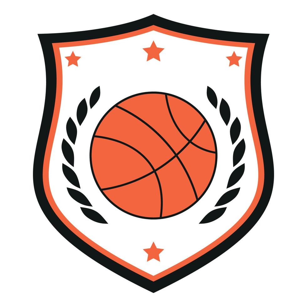 Illustration of a basketball logo. vector