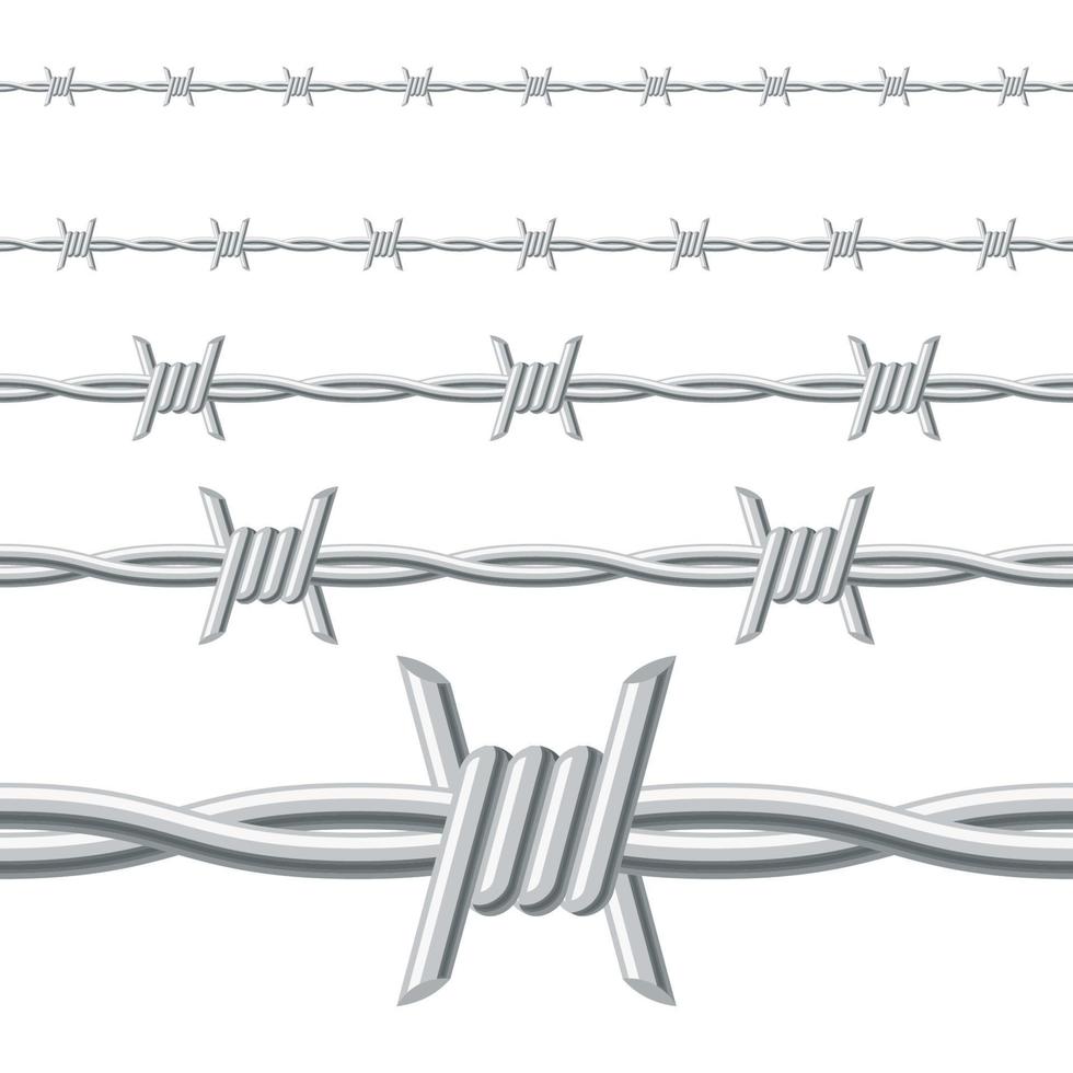 Seamless barbed wire. vector image.