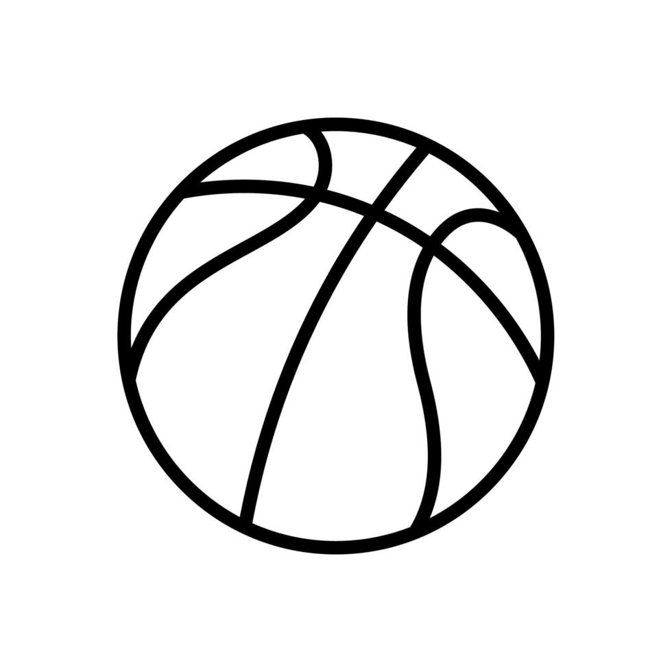 icono de línea de baloncesto aislado vector