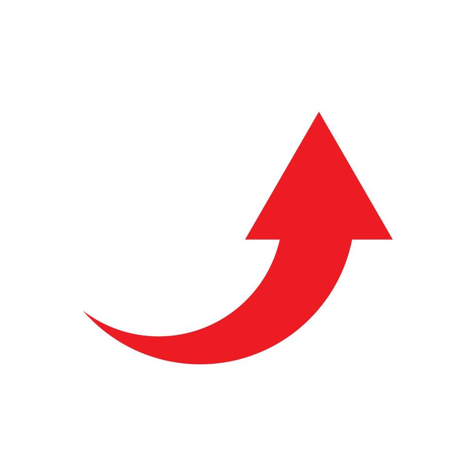 Red arrow icon vector