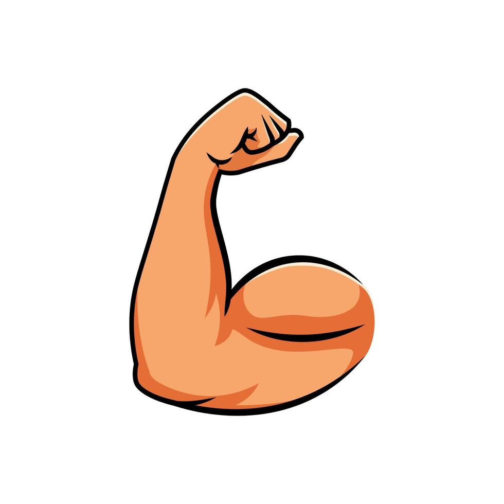 Biceps flex arm vector isolated on white background 15021443 Vector Art ...