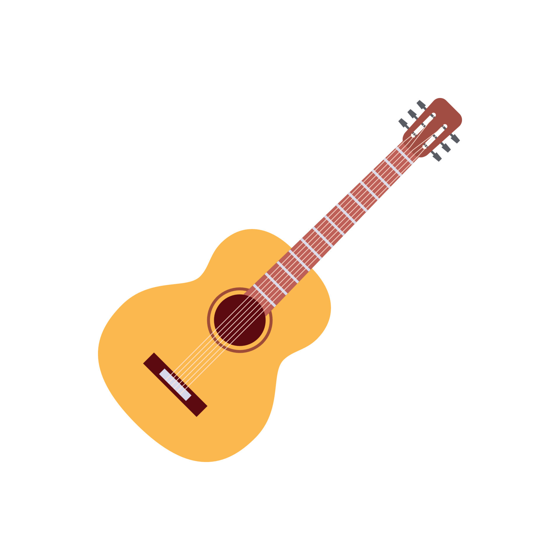 Guitar flat design isolated 15021453 Vector Art at Vecteezy