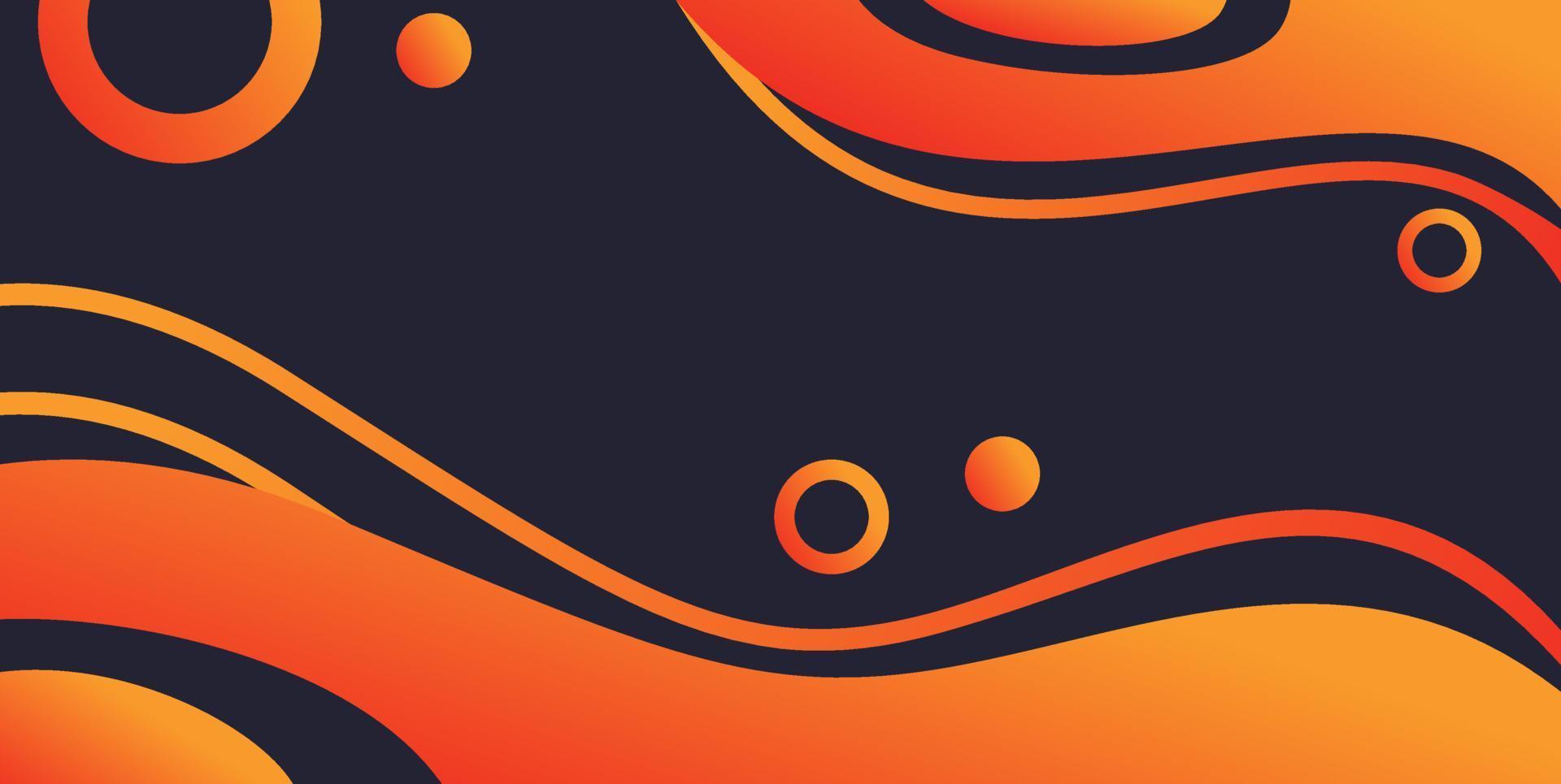 Abstract background of modern gradient fluid with orange background color. suitable for any theme vector