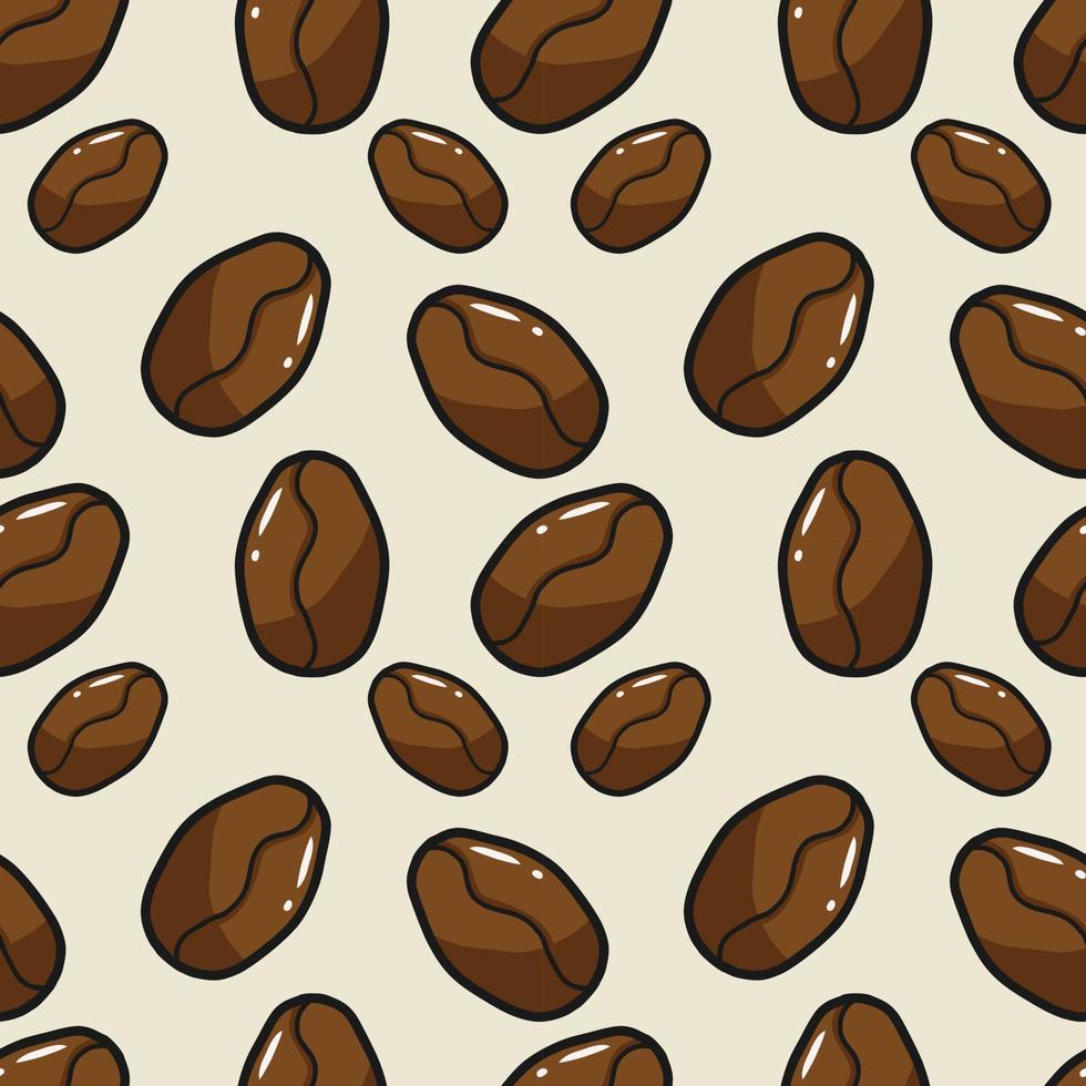 coffee bean pattern vector illustration, for poster, menu, flyer, web and food restaurant or cafe background