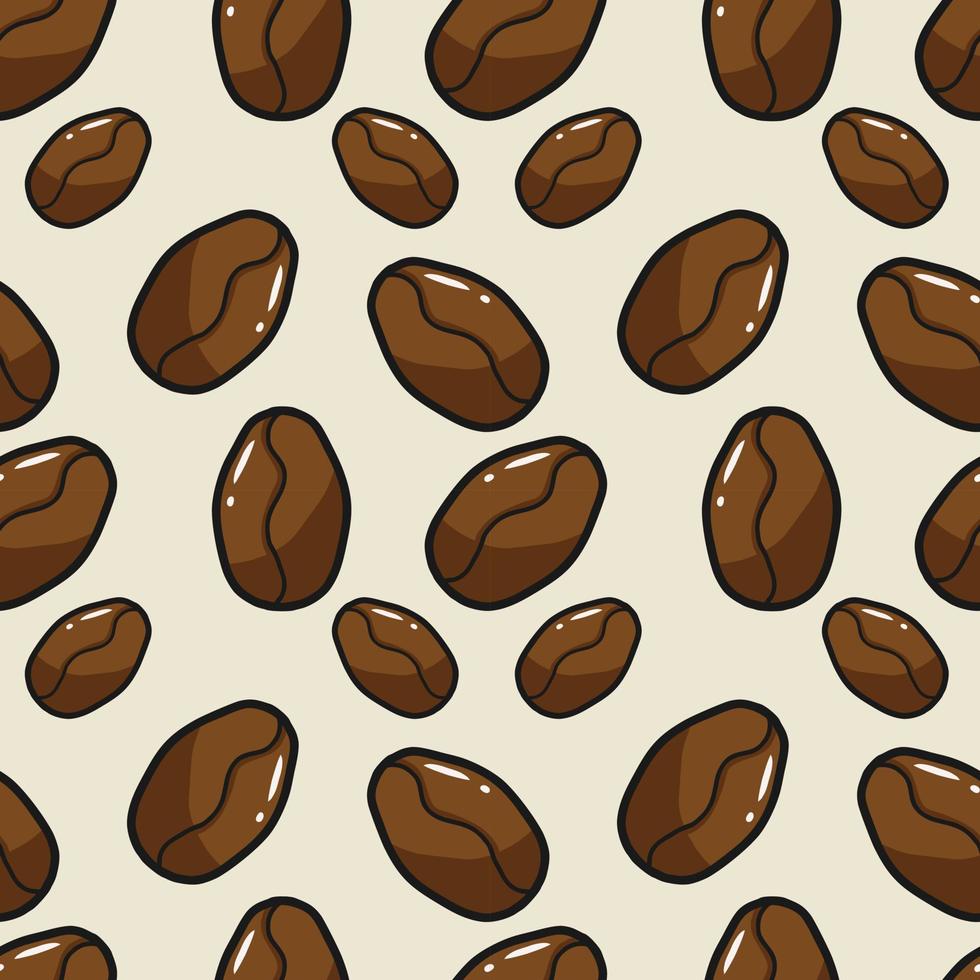 coffee bean pattern vector illustration, for poster, menu, flyer, web and food restaurant or cafe background