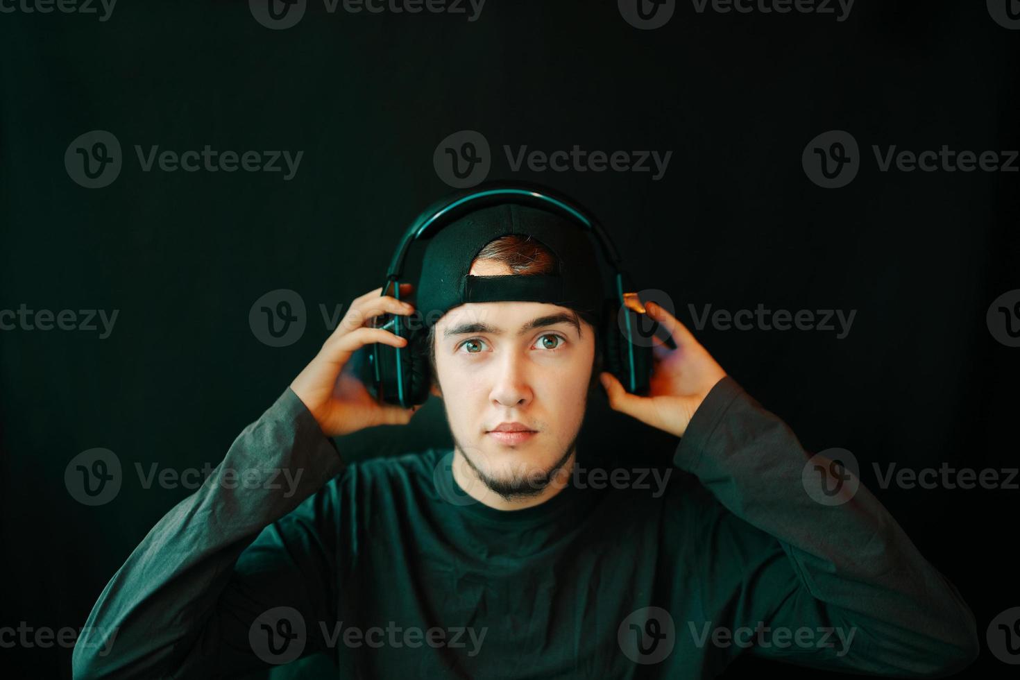 Gamer with headset photo