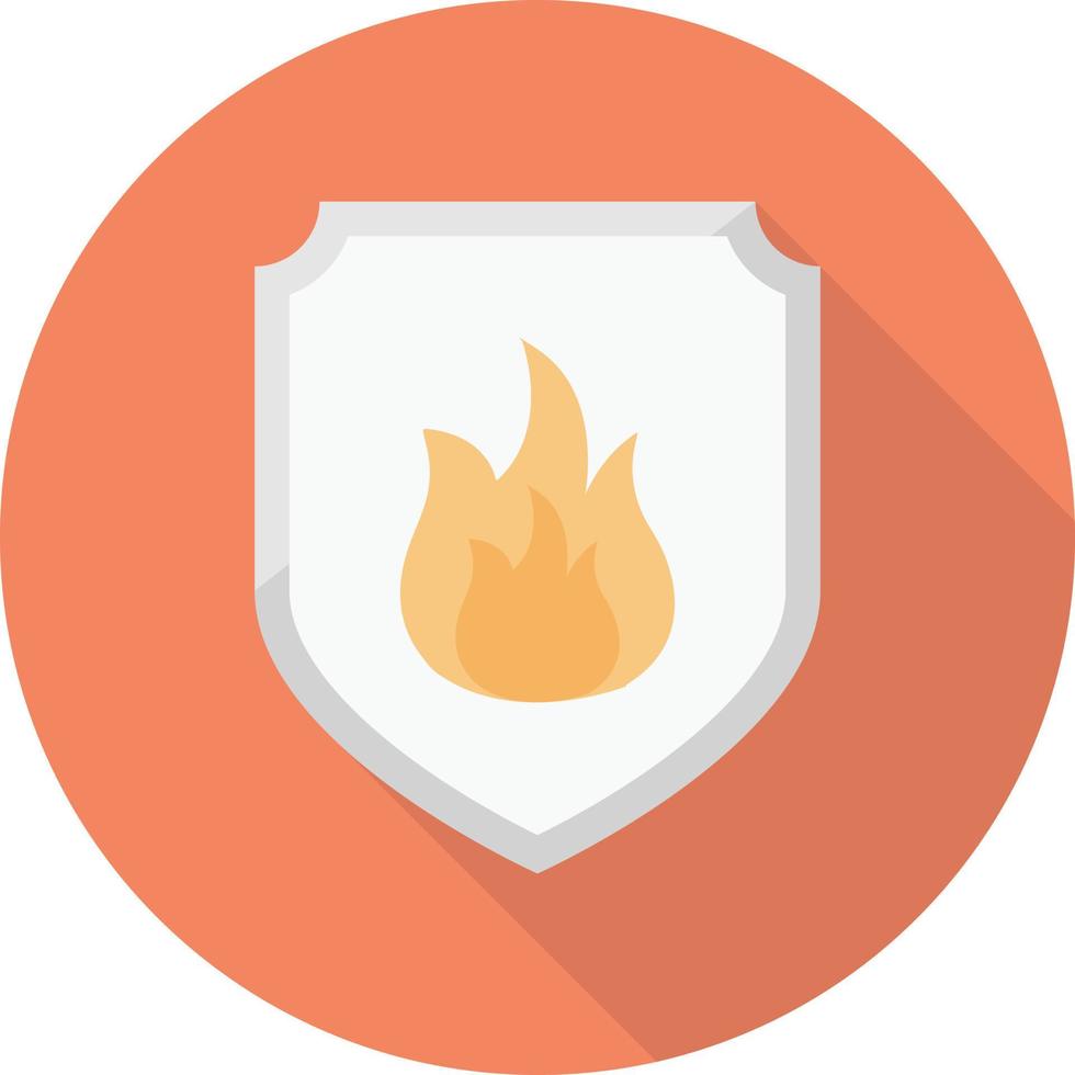 Ilustración de vector de escudo de fuego en un fondo. Símbolos de calidad premium. Iconos vectoriales para concepto y diseño gráfico.