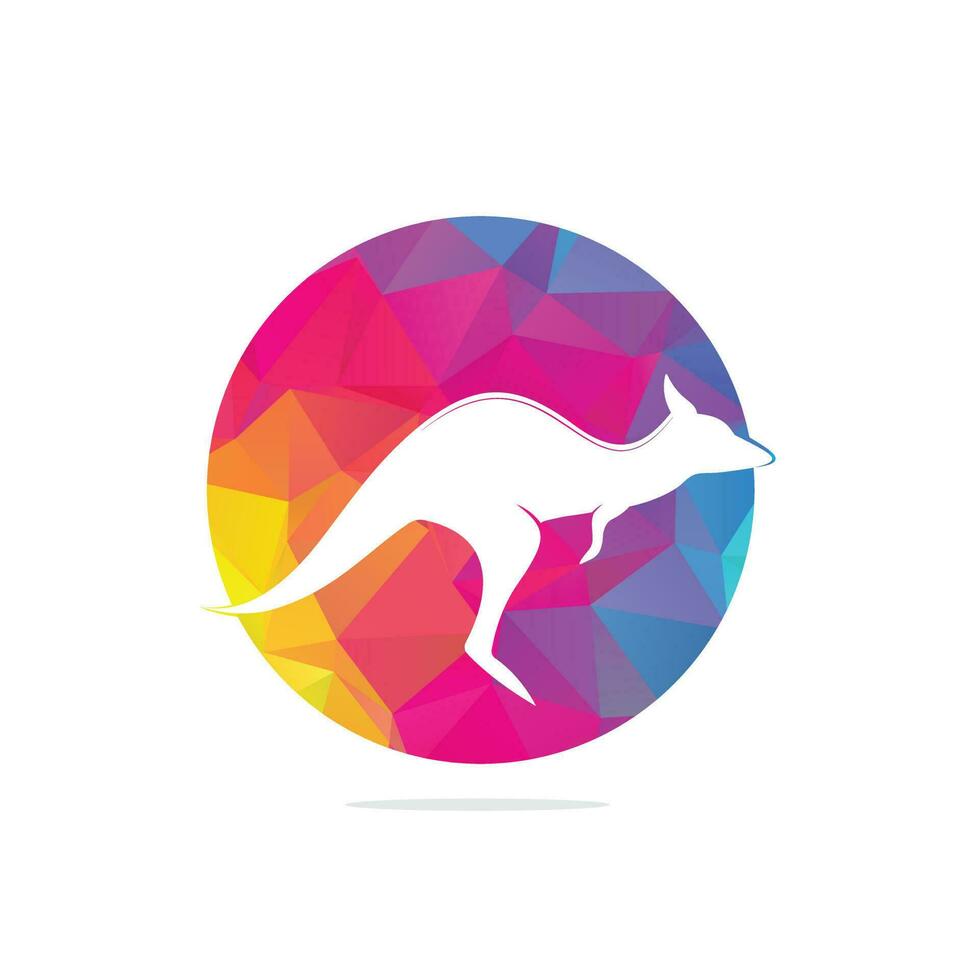 Kangaroo logo Design Vector Template. Kangaroo Fast Logo Concepts