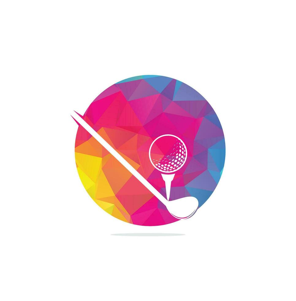 diseño del logo del club de golf. campeonato de golf o cartel de torneo de golf. vector