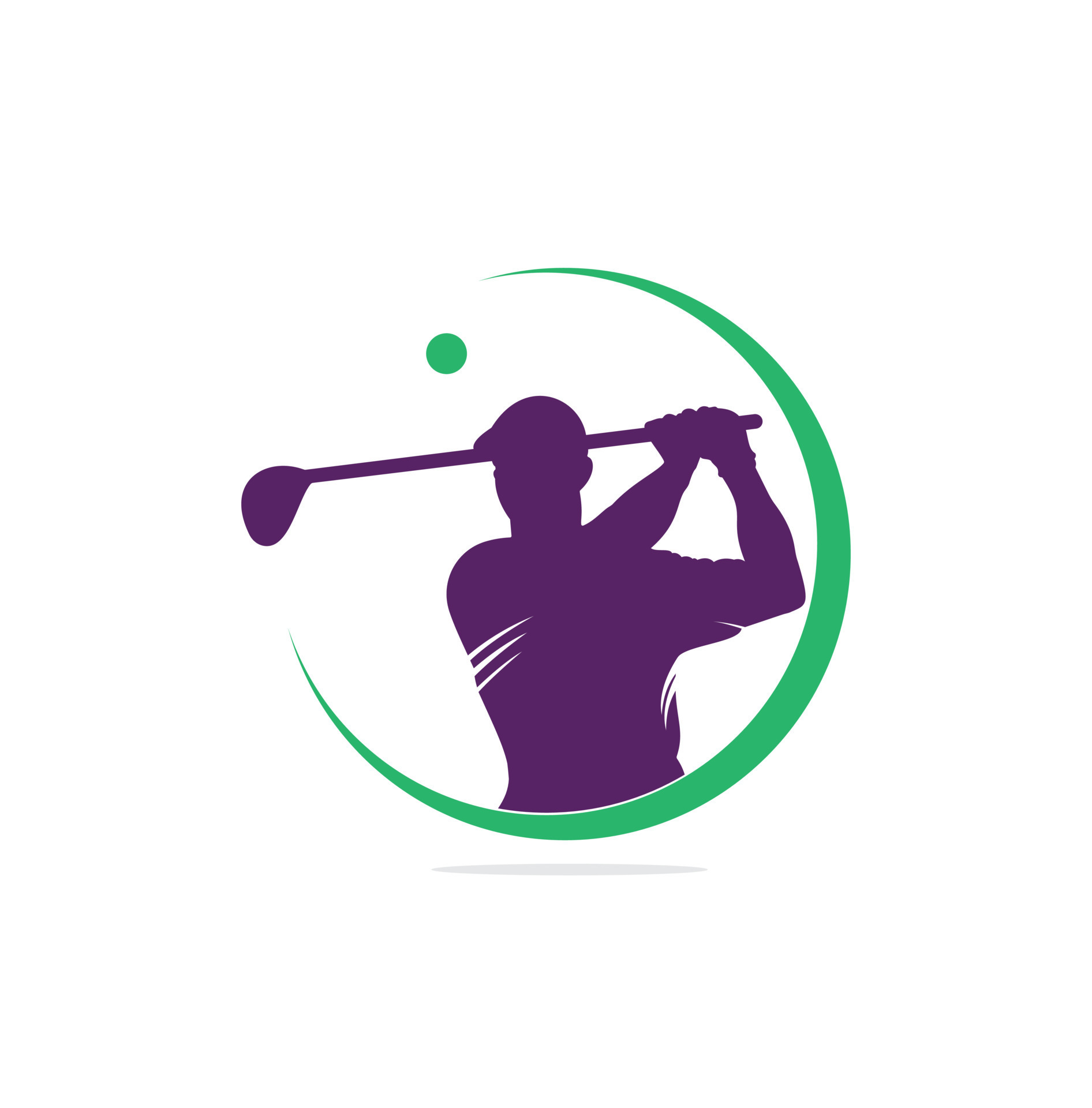 Golf Logo Abstract Swing and Hit the Ball, Field Golf Logo vector Template,logo golf ,logo field