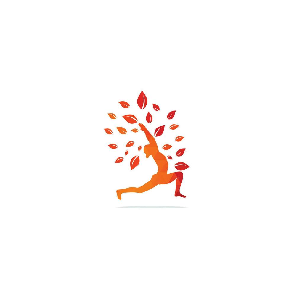 stock de diseño de logotipo de yoga. meditación humana en ilustración de vector de flor de loto.plantilla de diseño de logotipo de yoga. icono de cosméticos y logotipo de spa. vector de pose de yoga