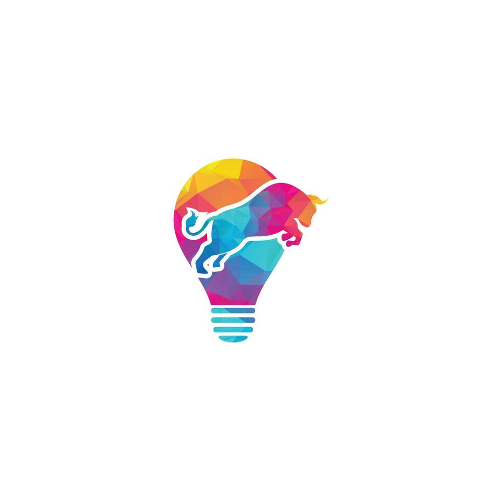Bull bulb shape concept Logo Template vector icon illustration. Bull logo