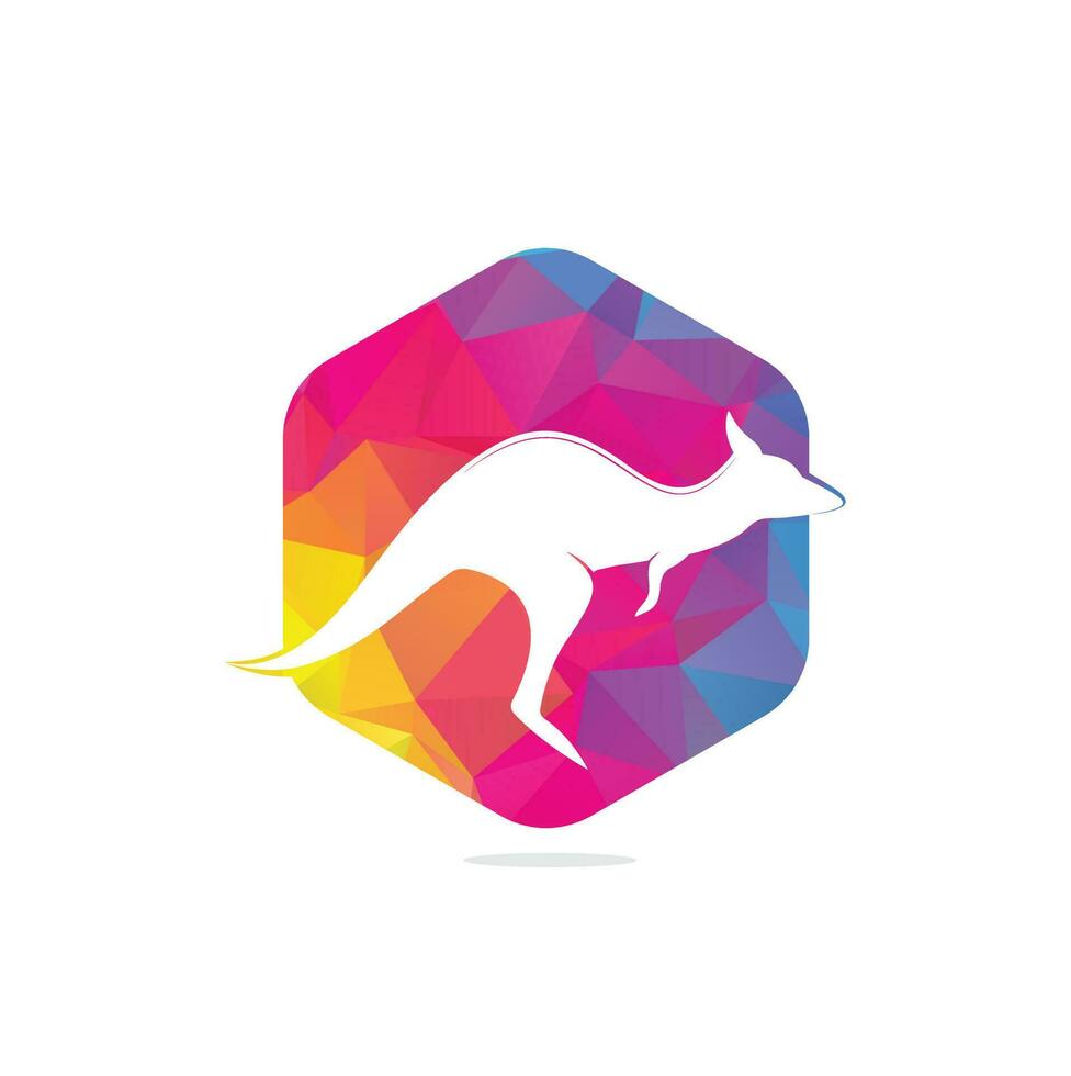 Kangaroo logo Design Vector Template. Kangaroo Fast Logo Concepts