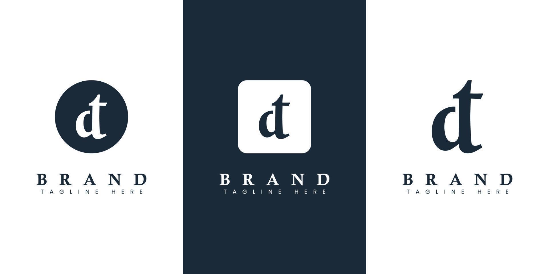 Modern Letter DT Logo, suitable for any business or identity with DT or TD initials. vector