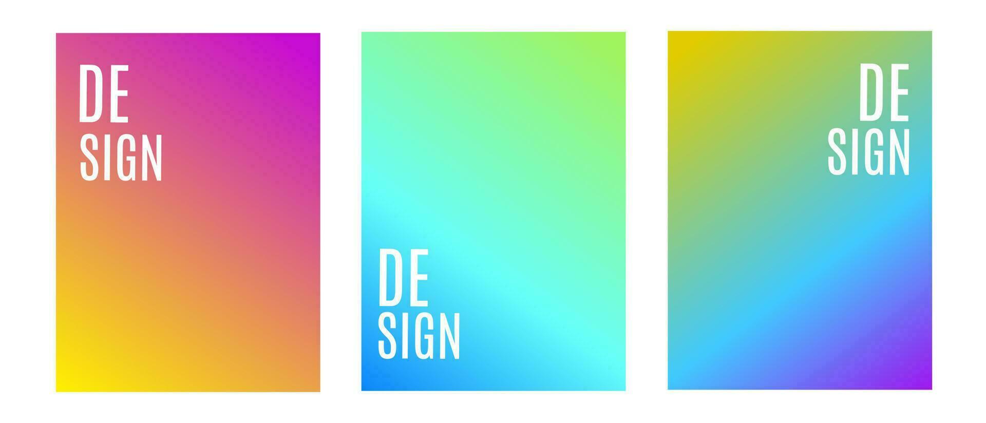 conjunto de fondo degradado de colores. adecuado para pancartas, anuncios, publicaciones en redes sociales y papel tapiz. vector