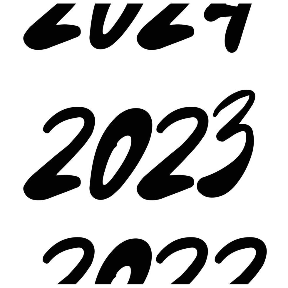 Happy New year 2023 spin Style Template vector