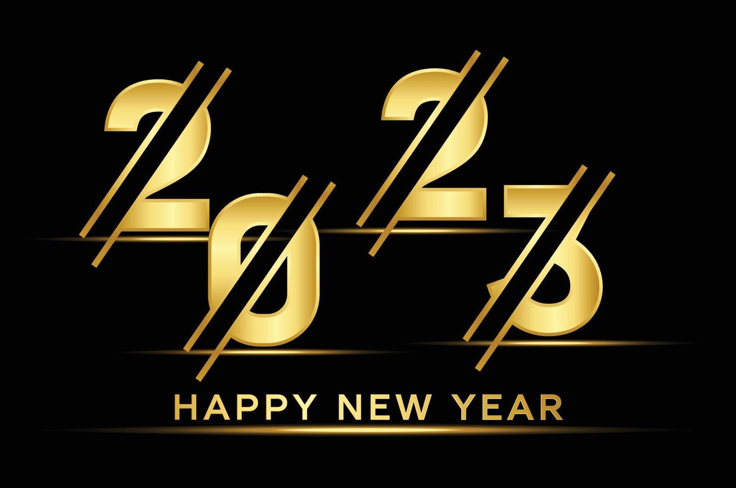 Beautiful Abstract Golden Cutting Happy New Year 2023 Banner vector