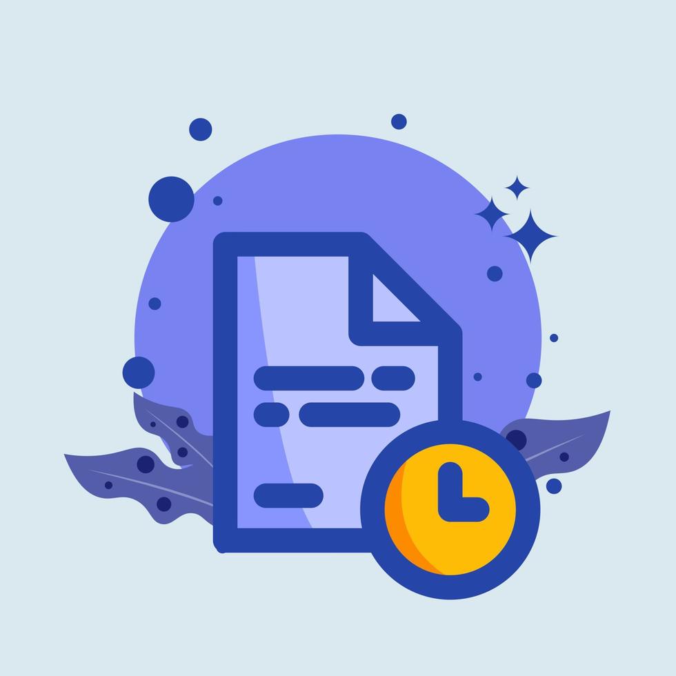 Temporary file flat illustration. Archive signs vector illustration.